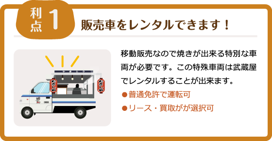 販売車をレンタルできます！